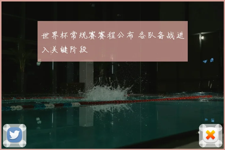 世界杯常规赛赛程公布 各队备战进入关键阶段